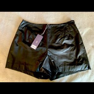 J Lo Leather Shorts